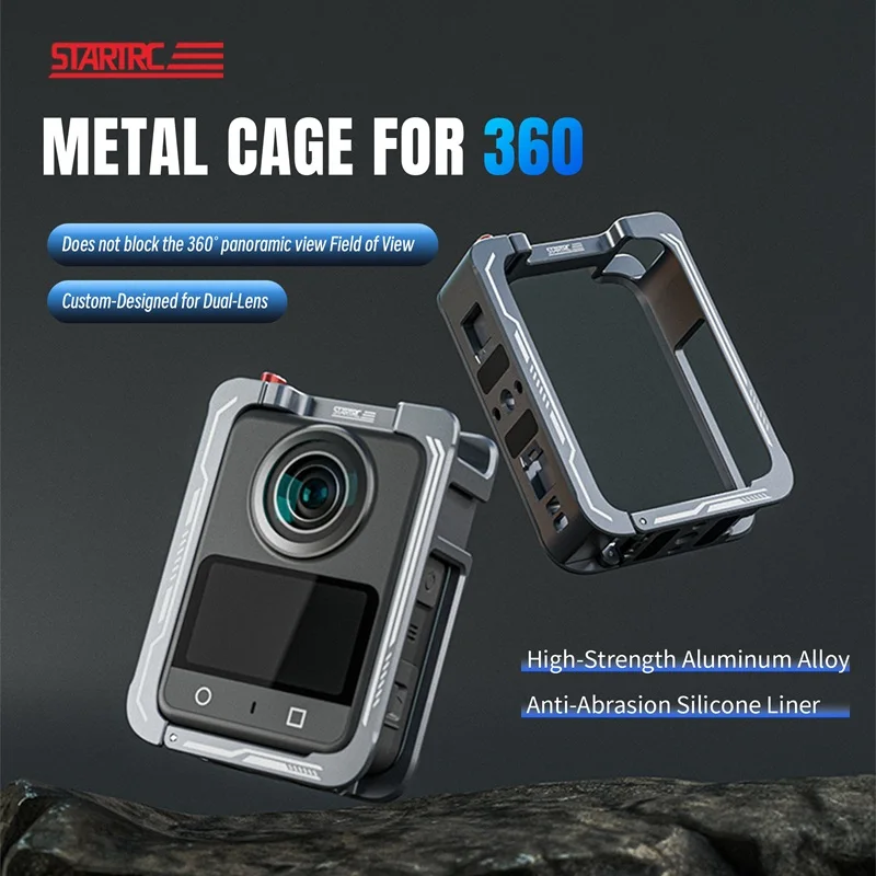 

Metal Cage for DJI OSMO 360 Camera Full Protective Frame Case Quick Release Rabbit Cage Cold Shoe Mount Frame Accessory