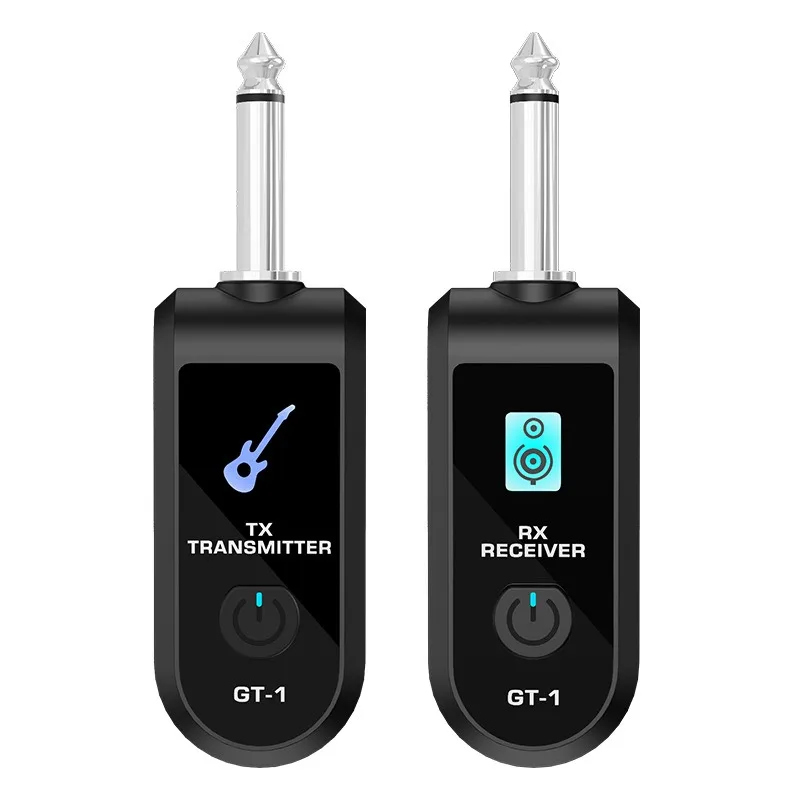 2.4G نظام الغيتار اللاسلكي بطارية ليثيوم قابلة للشحن الغيتار اللاسلكي جهاز ريسيفر استقبال وإرسال للجيتار الكهربائي باس