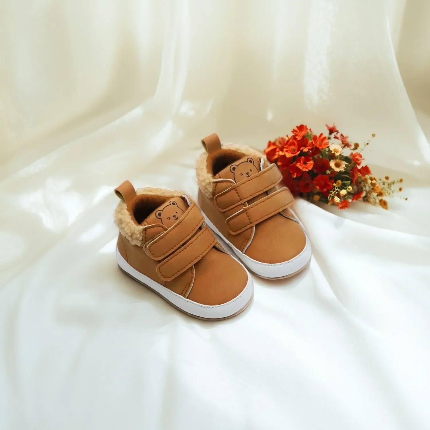 أحذية أطفال للخريف والشتاء، أحذية مشي للأطفال، أحذية مارتن عالية الجودة مضادة للانزلاق، 0-6-12-18 شهرًا، دافئة ومريحة