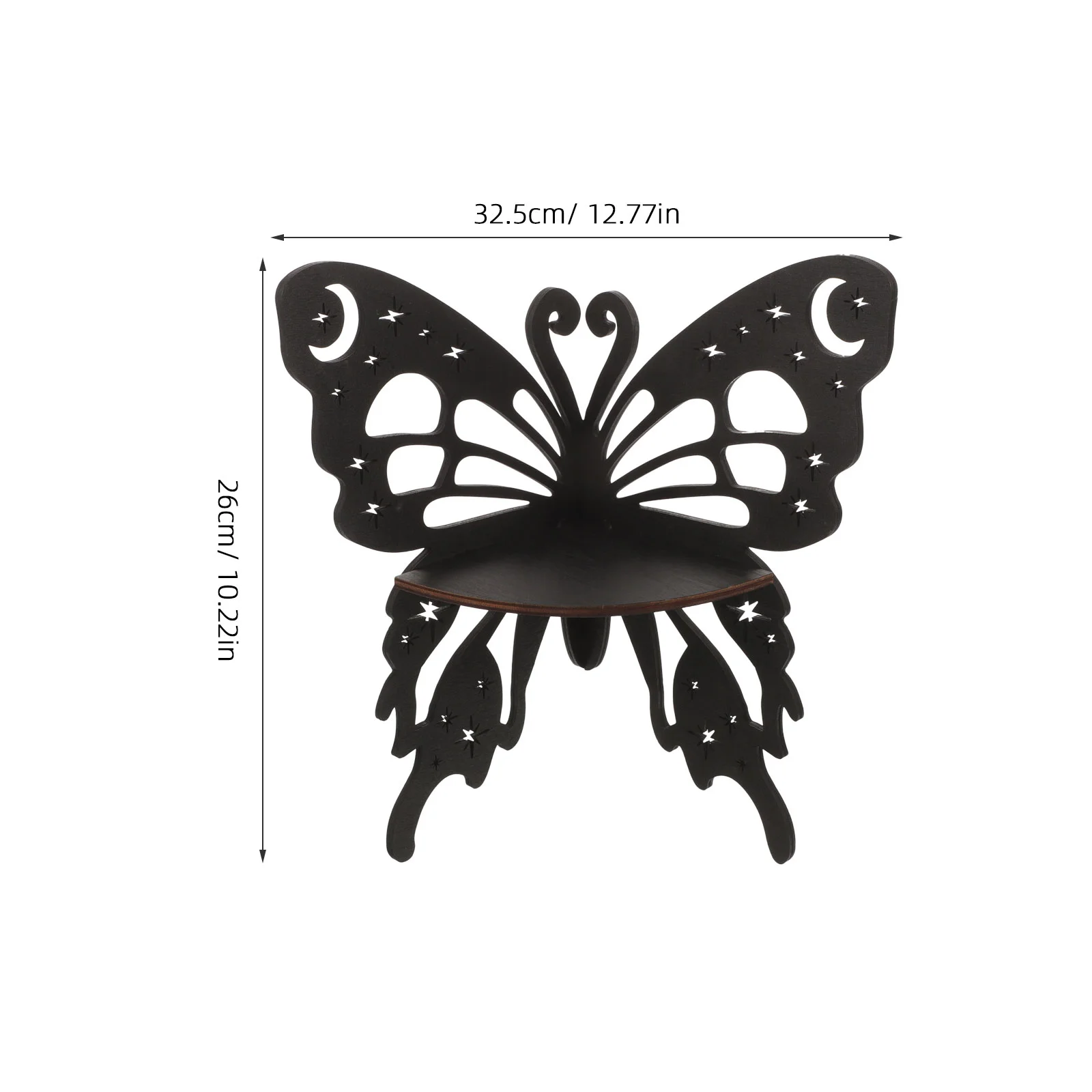 Butterfly Storage Rack Shelves Display Shelf Wooden Corner Floating for Wall Decor Wall-mounted Hanging