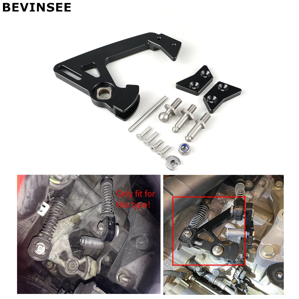 BEVINSEE Short Shifter Arm 6-speed Manual Kit for Volkswagen for VW Golf MK7 MK5 MK6 MK8 for Scirocco MK3 for Audi A3 S3 TT