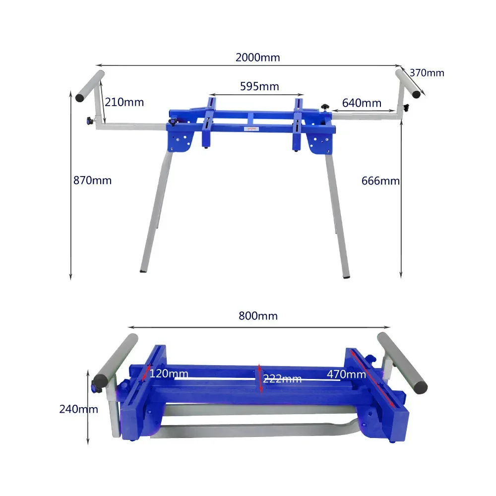 

Multi-purpose mobile bracket cutting machine bracket portable miter saw woodworking table aluminum sawing machine table