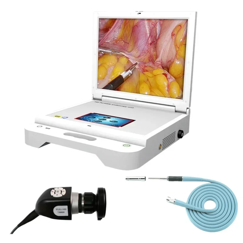 17 Inch Medical Monitor, Recorder, Led Light Source, Full HD Endoscope Camera Portable HD Endoscopy Unit