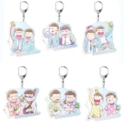 Game Ichimatsu Jyushimatsu Todomatsu Keychain Doll Anime Karamatsu Choromatsu Acrylic Keyring Pendant for Gift