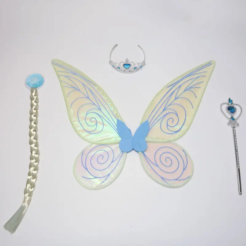 Bos Fee Vlindervleugels Kids Dance Stage Performance Kostuum Carnaval Accessoires Crown Cosplay Angel Wings Voor Meisje