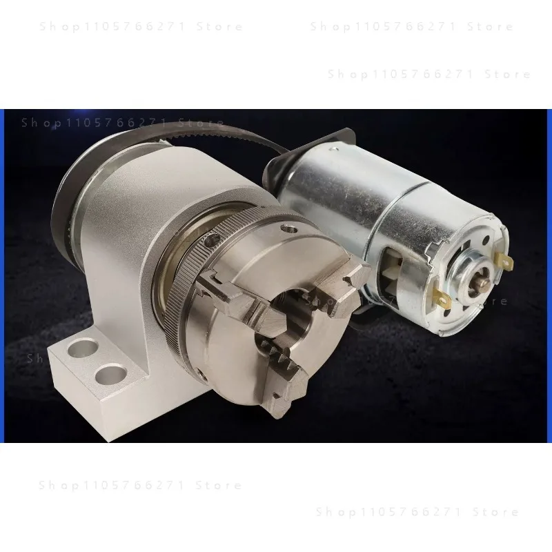 Micro lathe woodworking 80 four jaw chuck spindle large hole three jaw 80 spindle clamp