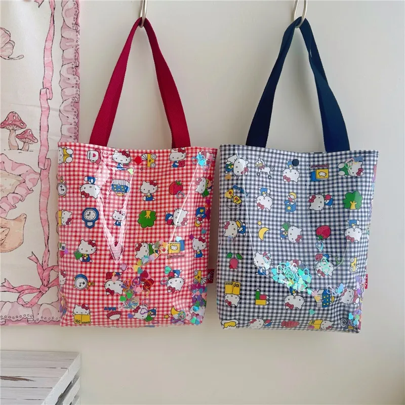 

Hello Kitty Makeup Bag Cute Anime Women Accessories Mobile Phone Earphones Storage Large Capacity Handheld Girl Gift Wholesale