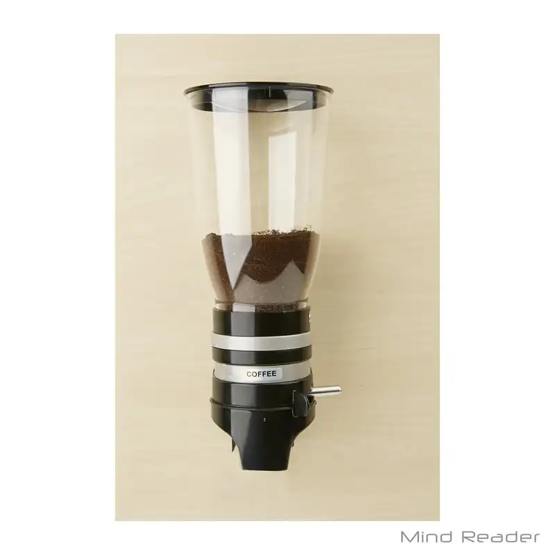 

Single Wall Mounted Coffee and Sugar Dispenser, Black