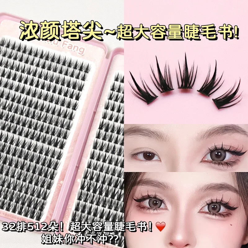 MIAOJIE Grote wimpers met puntige Cat-Eye C-Curl 10-14 mm wimpers die natuurlijk en licht zijn zonder knipperen om te vergroten