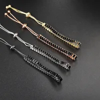 Black Crystal Tennis Bracelets for Women & Men Luxury Iced Out Cubic Zirconia Adjustable Bracelet On Hand Hippie Jewelry DZH051 - Image 4