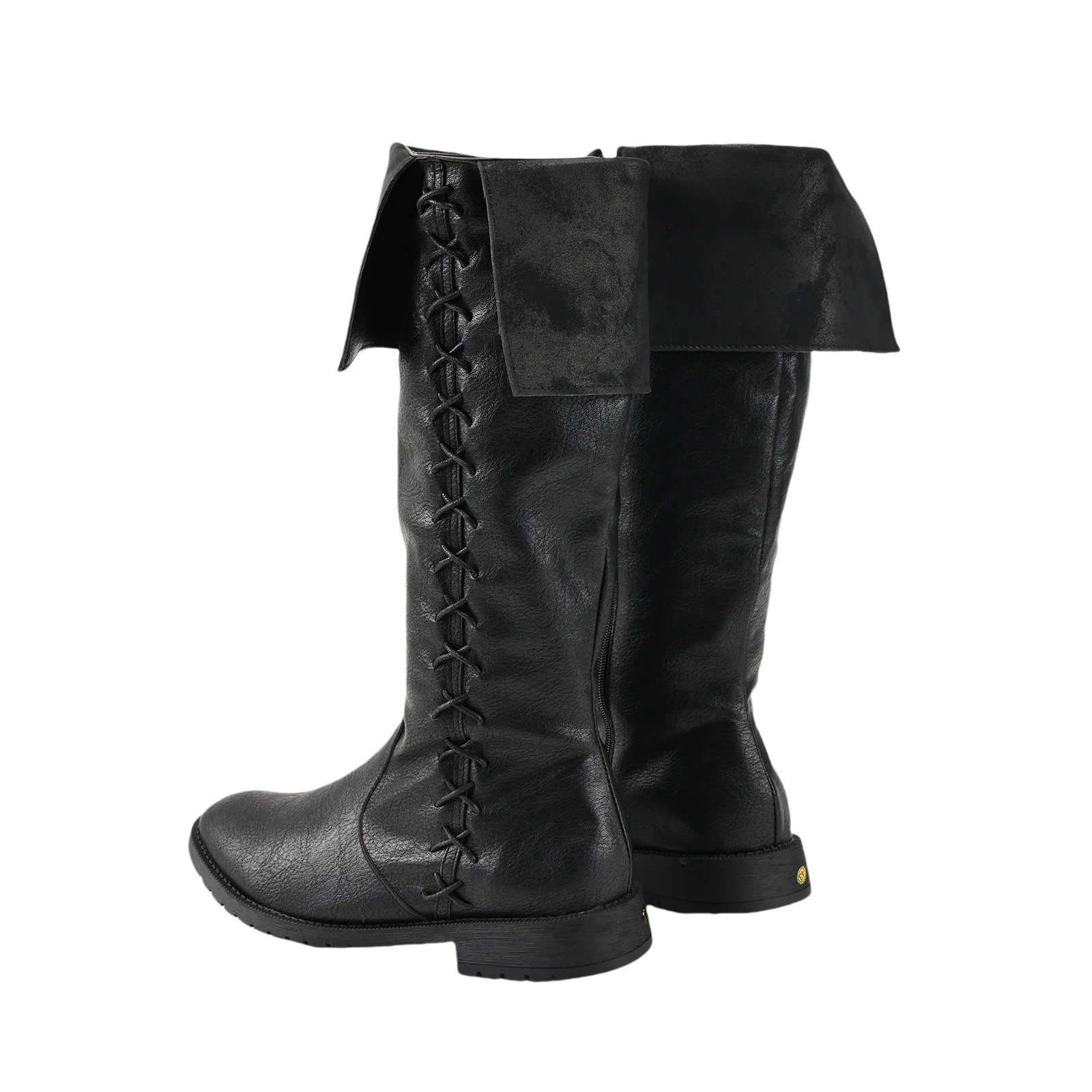 ハロウィン中世革ブーツ ジャック・スパロウ コスプレ ルネッサンス ハーフハドックシューズ LARP 海賊戦士 ヴィンテージジャックブーツ