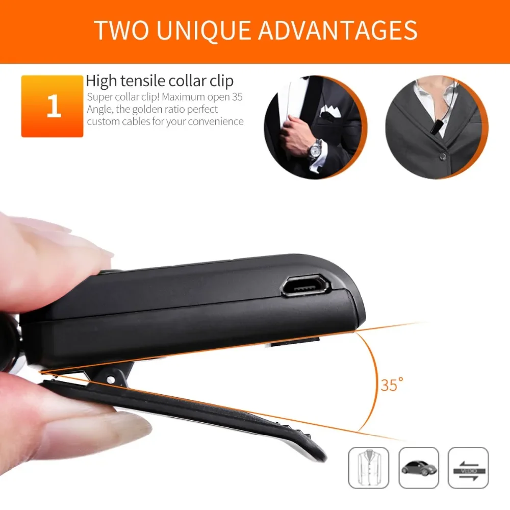 Fineblue F910 мини-наушники беспроводные Bluetooth 4,0 с зажимом на шею телескопического типа, для бизнеса, с вибрацией, спортивные стереонаушники