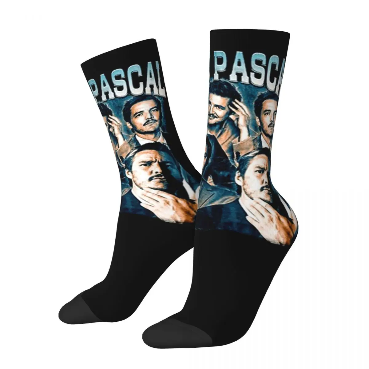 

Harajuku Pedro Pascal Soccer Socks Polyester Middle Tube Socks for Unisex Sweat Absorbing