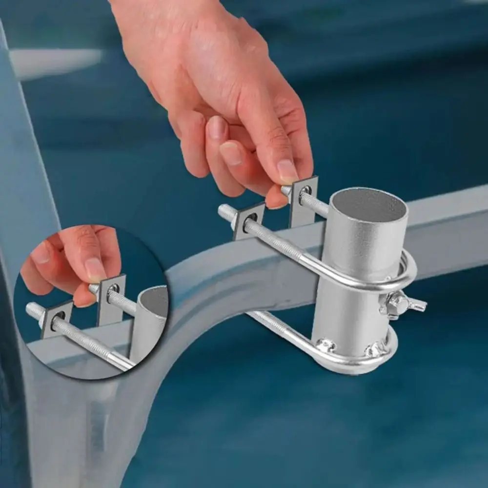 Adjustable Umbrella Clamp Bracket Water-proof Anti-rust Patio Umbrella Holder Easy To Install Shock-proof Parasol Fixing Clip