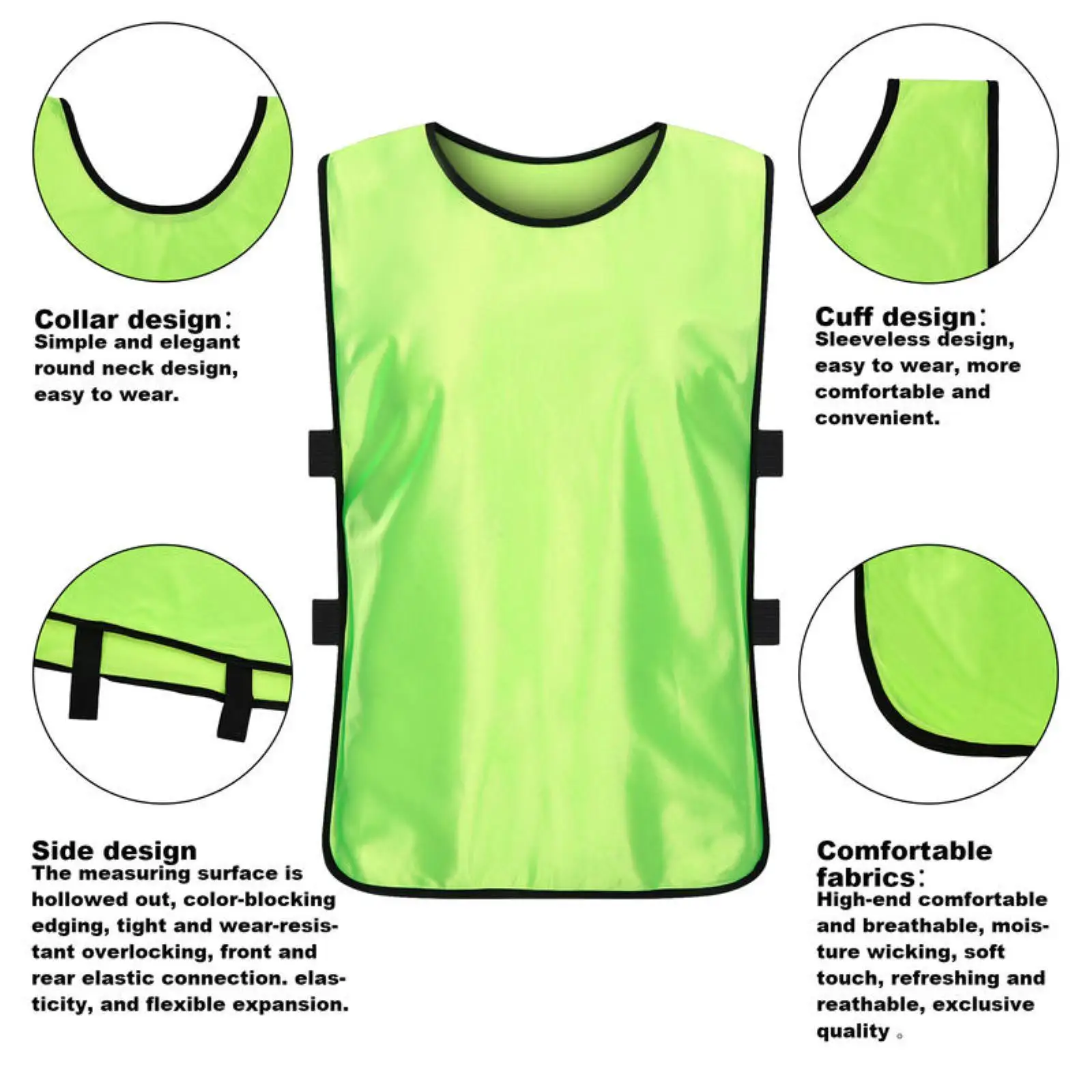 12PCS Football Training Vests （M-XL） Mesh Scrimmage Pinnies for Soccer Basketball Volleyball Rugby Team Sports Practice Jerseys