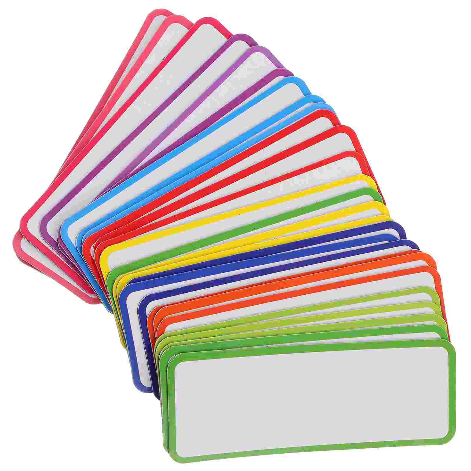 

27 Pcs Tabletop Magnetic Label Labels Blank White Board Magnets Stickers Wipe off Markers Fridge Child