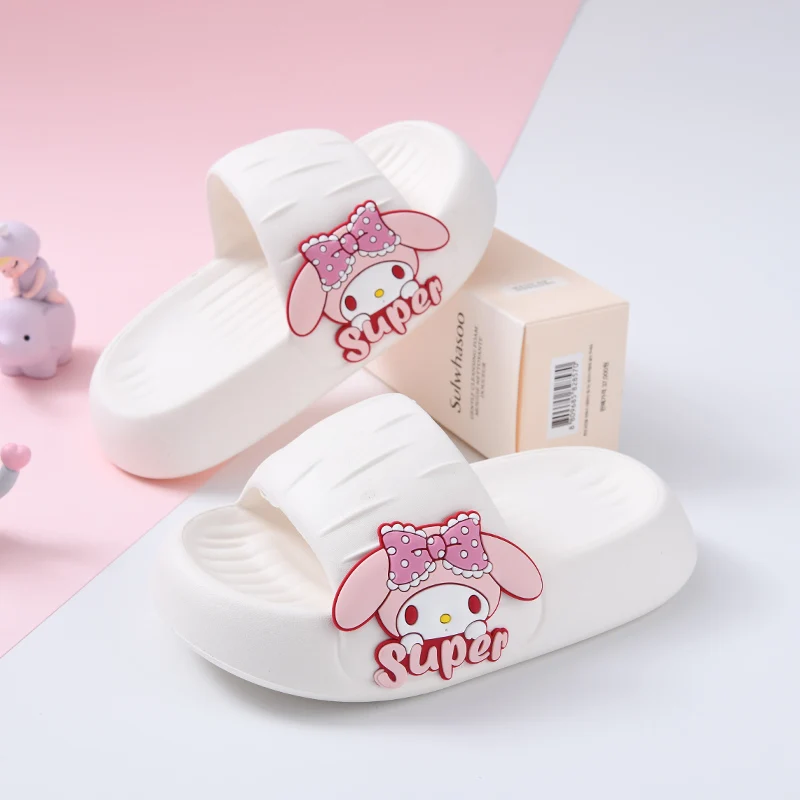 

Disney Sanrio Children's Soft Sole Bath Slippers Summer Cartoon Girls Outdoor Wearable Slip-On Comfortable Kids Sandals