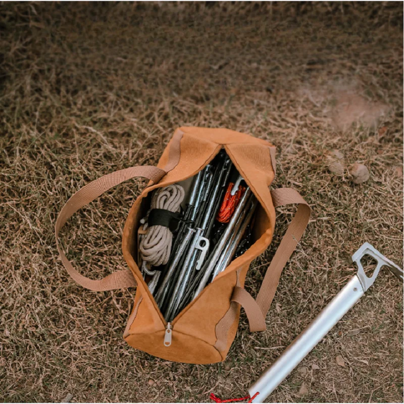 Outdoor Tent Peg Storage Bag Camping Tool Organizer Handbag Tools Pack Sundry Bag for Hiking Fishing