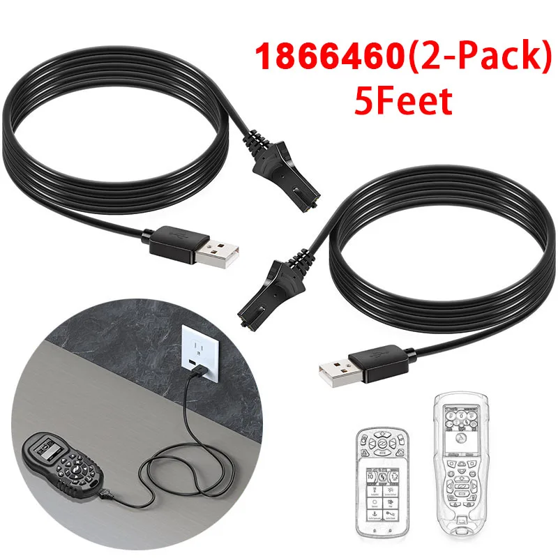 1866460 i-Pilot Link Charging Cables for Minn Kota All i-Pilot Link Remotes, Bluetooth-Enabled and Legacy Models, 2-Pack