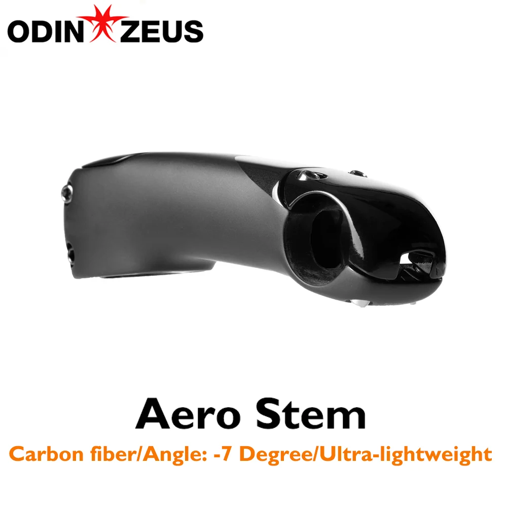 

Aero Road Stem IN-Route Compatible Carbon Fiber Stem 31.8mm Clamp Tube -7° Rise 80-130mm Length Bike Aero Cockpit Component