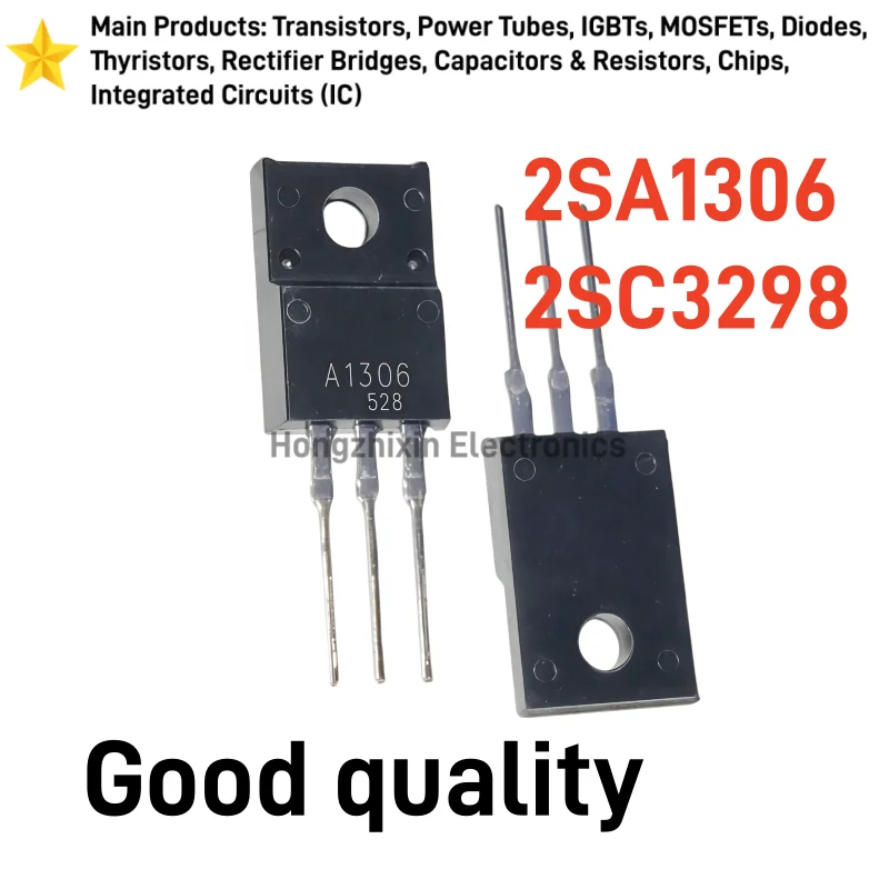 10PCS New 2SA1306 2SC3298 Audio Amplifier Pair A1306 C3298 TO-220F
