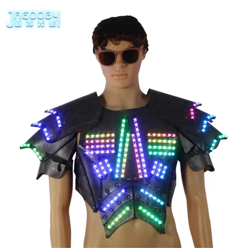 Robot armatura led uomo Natale costume di scena DJ carnevale performance indossare abbigliamento illuminato Viking cosplay vestire vestito nuovo pa77