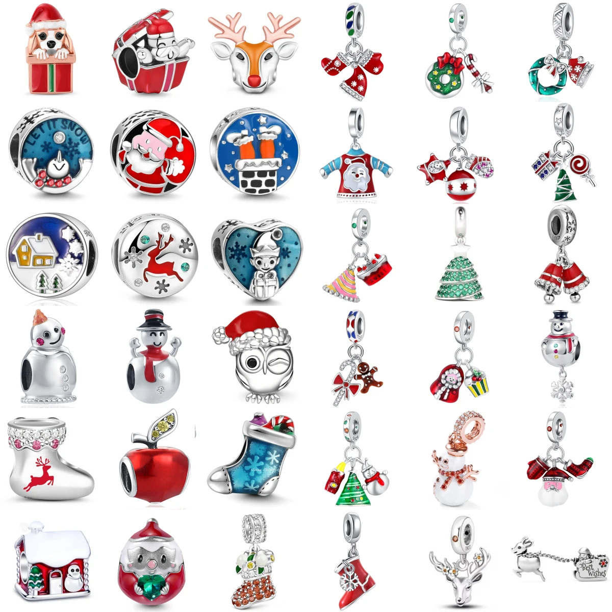 

2025 New 925 Sterling Silver Charm Santa Hat Sock Bell Fits Original Bracelet Accessories For Women Jewelry