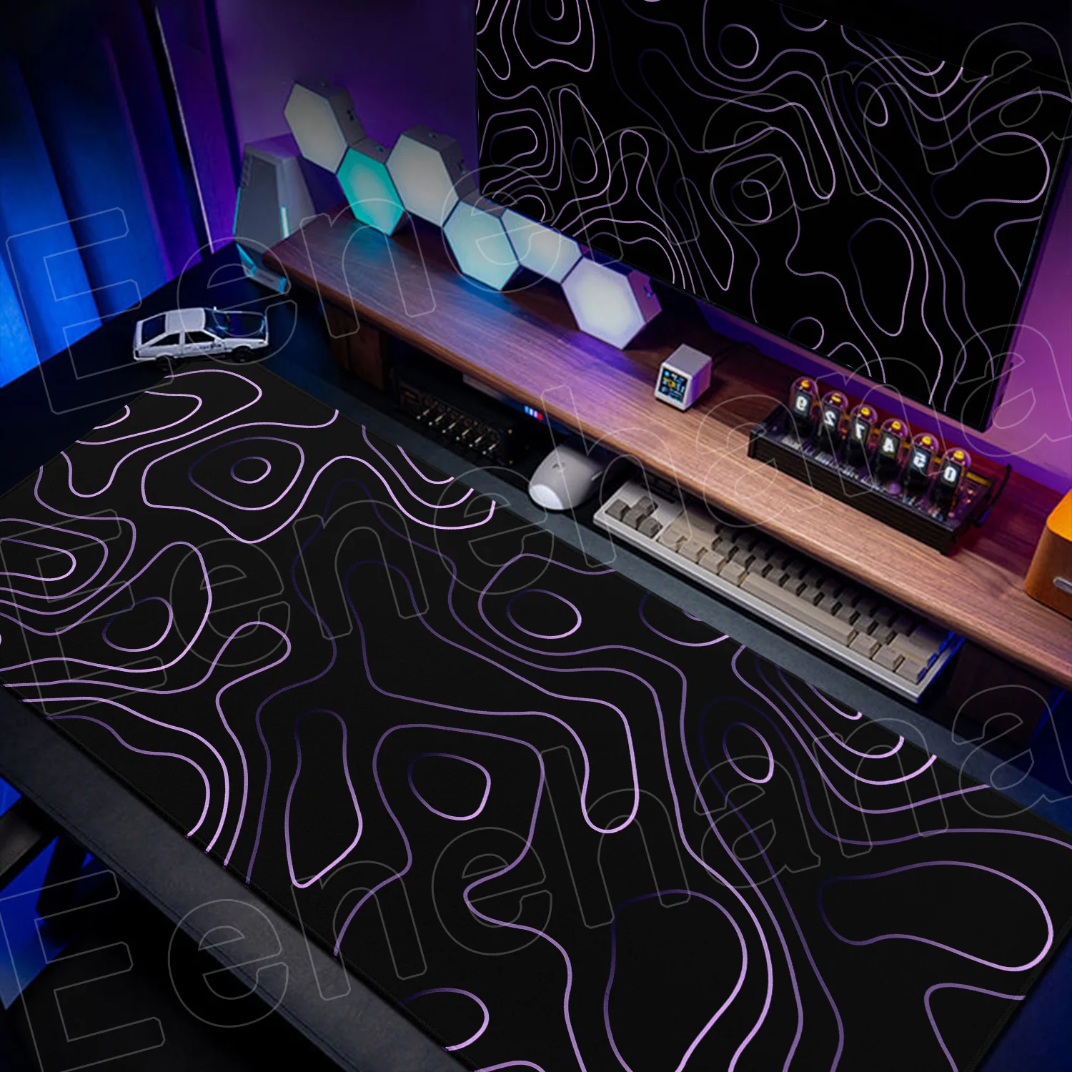 

XXL Gradient Purple Gaming Mouse Pad New Strata Liquid Non-Slip Rubber Keyboard Rugs Minimalism Playmat Computer Office Mausepad