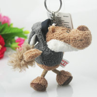 Special Wolf Classic Rabbit Key Chain Lion Stuffed Animal Keyring Soft Doll Cat Teddy Bear Sheep gift for lover