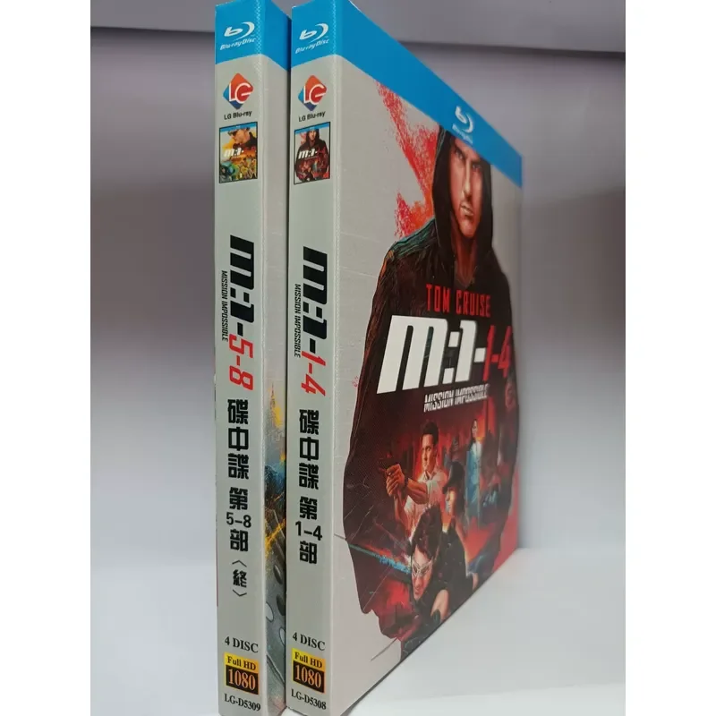 Blu ray Mission Impossible 1 to 8 Complete Series Starring Tom Cruise Classic Action Movies Collection