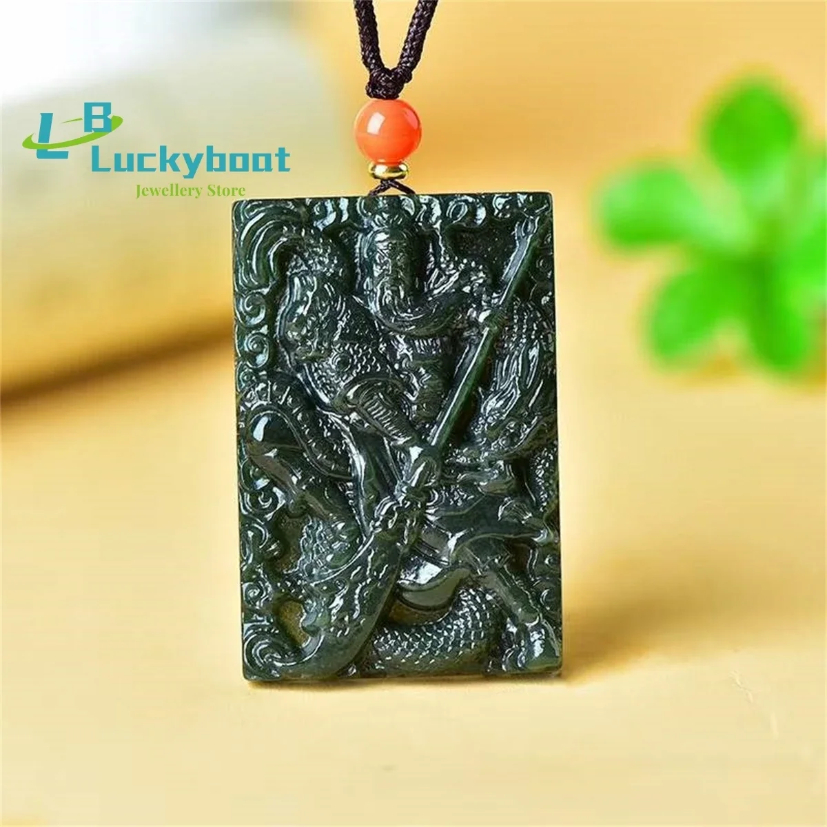 

Натуральный и Tian Qingyu двухсторонний большой нож Guan Gong, простой и персонализированный модный универсальный для мужчин и женщин