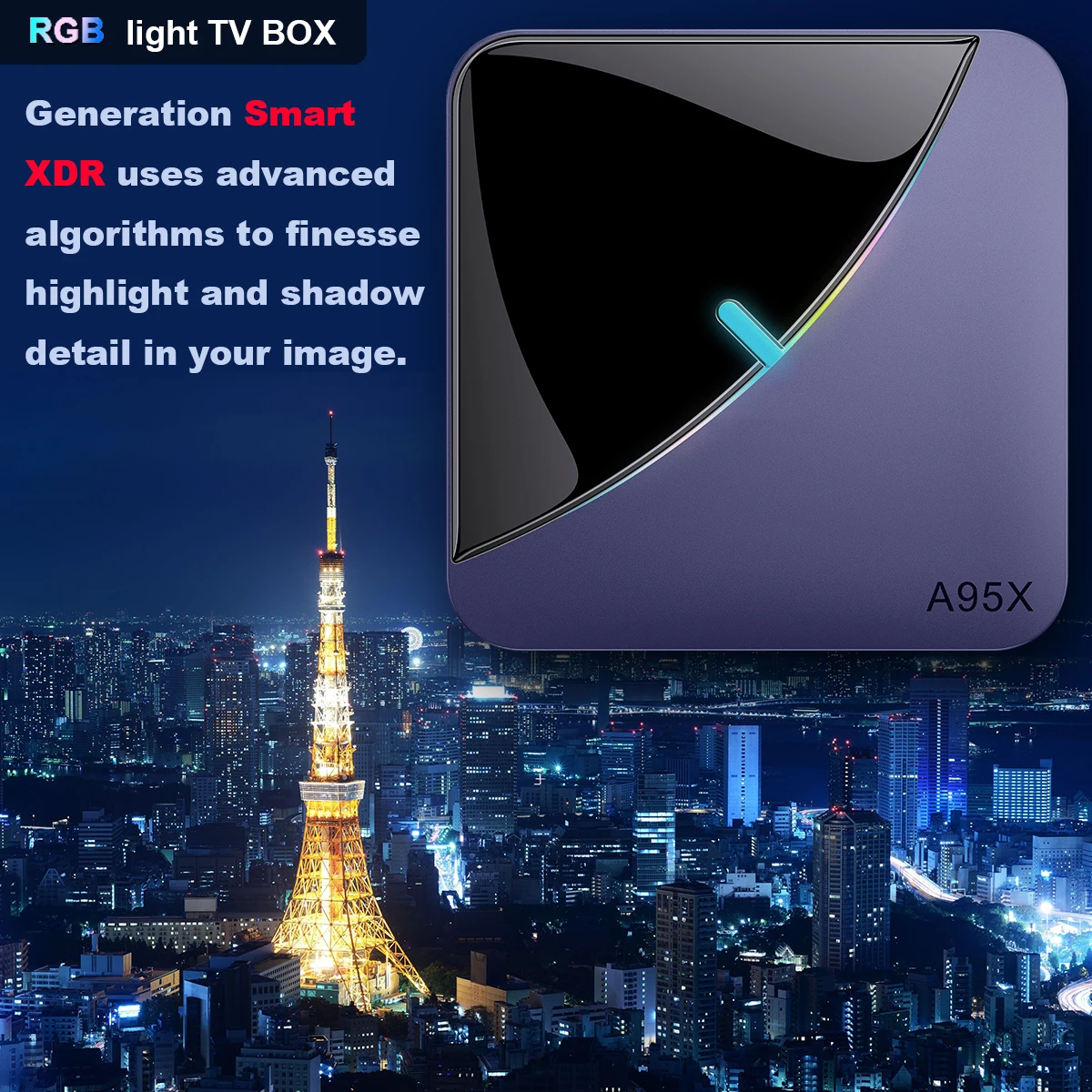 A95X F3 Air II RGB Light Smart Android TV BOX S905W2 Android 11.0 2.4&5G Dual WiFi BT5.0 Ethernet 100M A95XF3 airII Set Top Box
