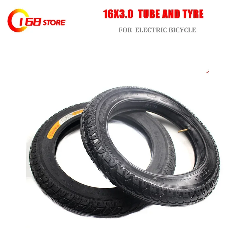 

Lightning shipment electric bicycle tires 16x3.0 inner and outer or tubeless Electric Bicycle bike tyre 16*3.0