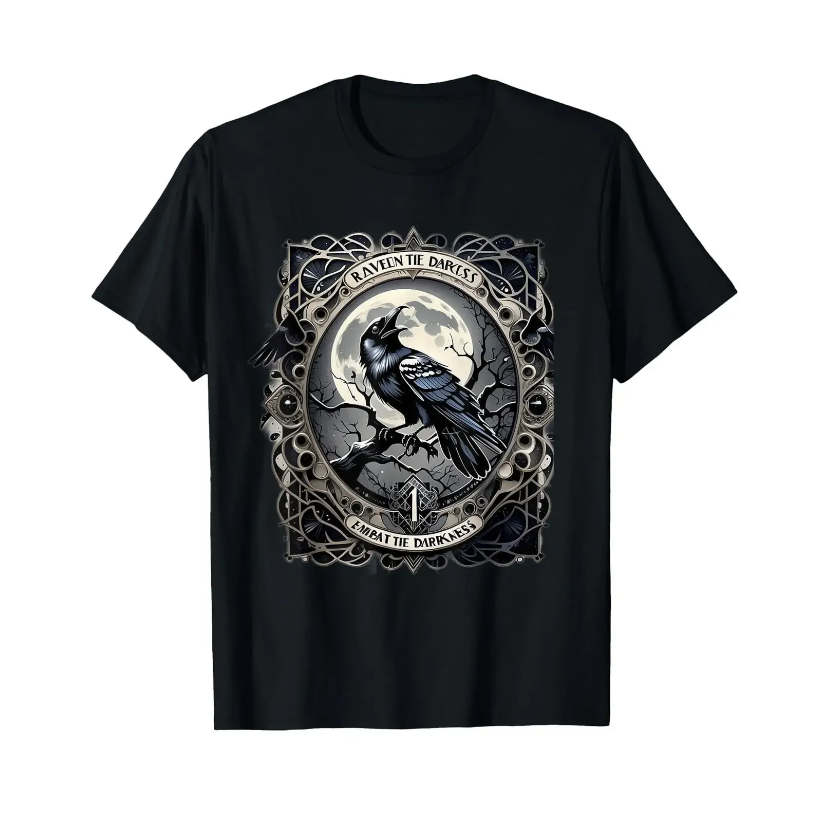 Raven Night Shift Gothic Owl Tribal Bird T Shirt vintage Washed Versatile Comfortable Soft Top For Everyday Wear fashion