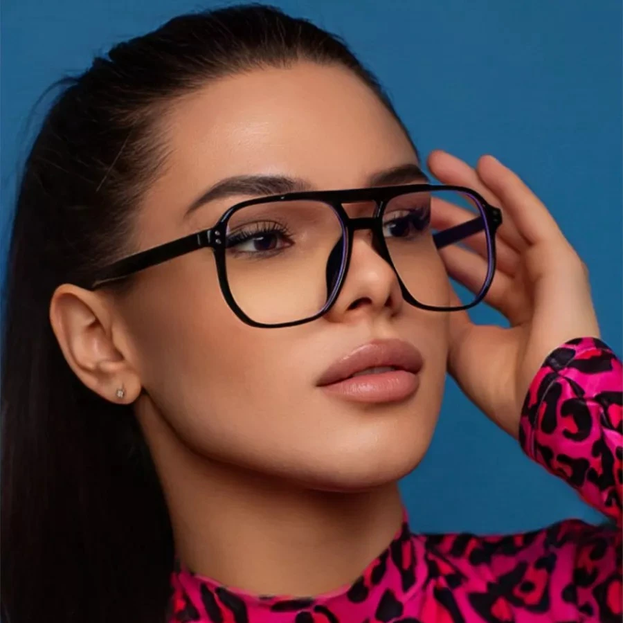 New Fashionable Double Beam Ultra Light Casual Men's and Women's Universal Anti Blue Light Glasses