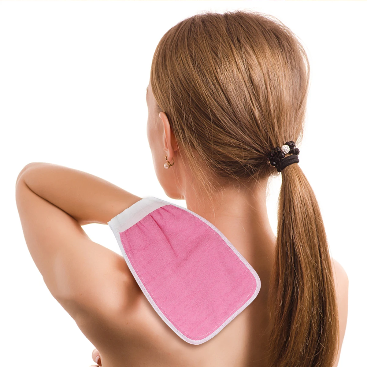 

4 Pcs Bath Towel Gloves Body Scrub Exfoliator Spa Double Sided Exfoliating