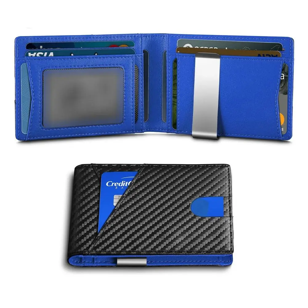 

Genuine Leather Men Card Case Portable Anti-theft Brush Travel ID Package Large Capacity Minimalist Coin Purse