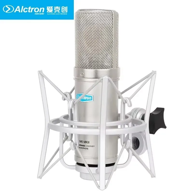 Alctron CM6 MKII Professional Condenser Microphone for Studio Recording with Shock Mount and pop filter