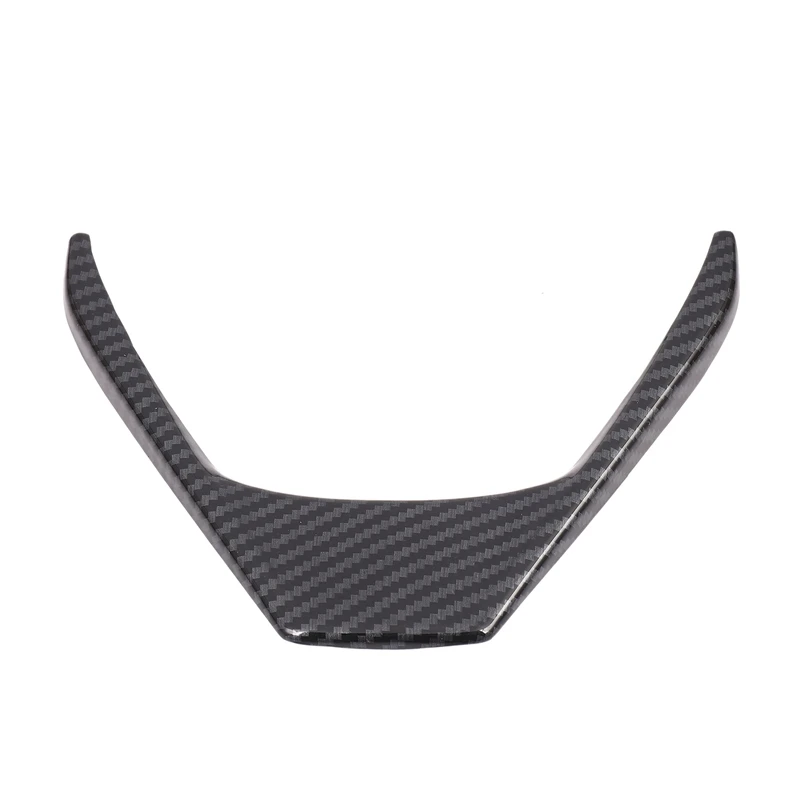 3X Carbon Fiber Steering Wheel Cover Interior Steering Wheel Frame Trim For Toyota RAV4 2014-2018