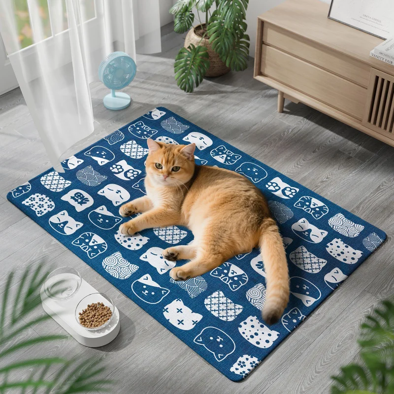 

Self-Cooling Pet Pad - Non-Toxic PCM Tech & Shark Skin Fabric, Portable Mat for Cats/Dogs in Summer, Machine Washable