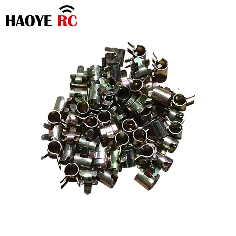 Haoye-亜鉛メッキ燃料ライン保持クリップ、ホースクリップ、パイプ管金属、タンクアクセサリー、rcアクセサリ、4-6mm、10個