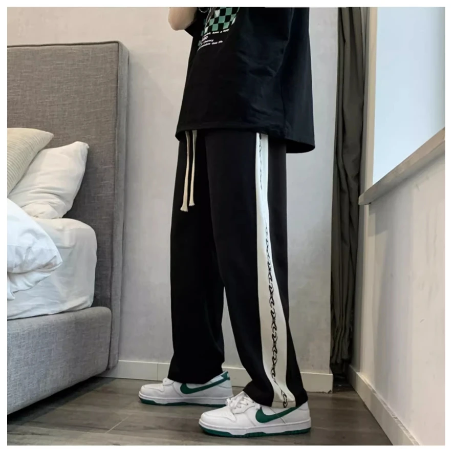 

Workwear pants for men's summer thin ice silk black loose oversized ruffian handsome functional spring and autumn charging pants