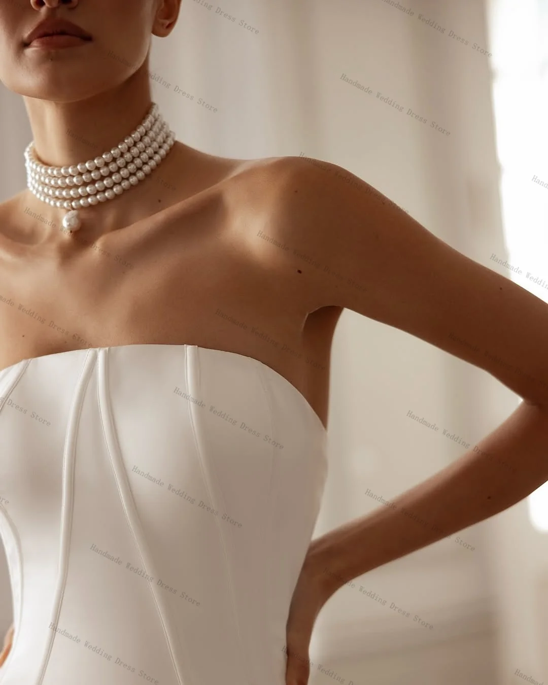 Robe de mariée ligne A blanche pour femmes, Sexy, sans manches, dos nu, en Satin, avec traîne de balayage, Robe de soirée de jardin Boho, personnalisée