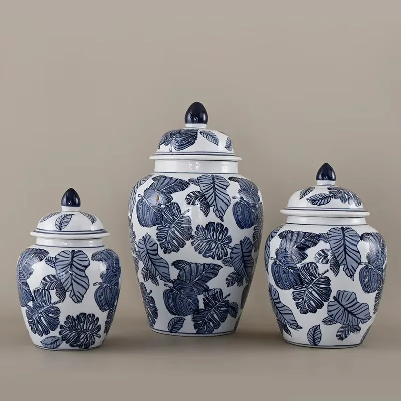 Moderne personnalisé rouge mariage bonheur bonne chance restaurant salon décoration de la maison vase en céramique pot de gingembre