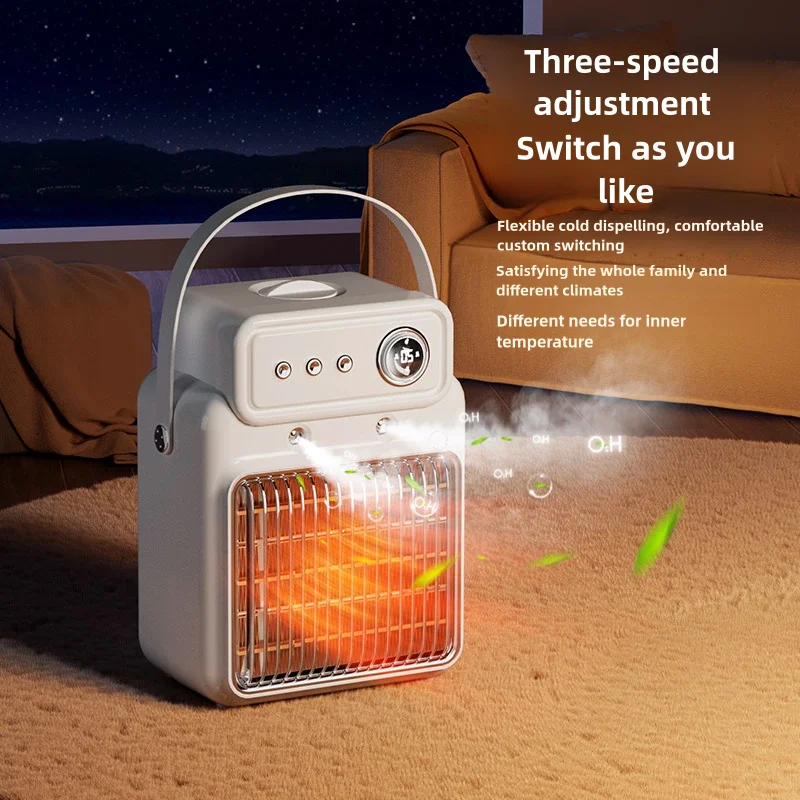 سخان PTC من السيراميك بقوة 1200 وات من AZM للمساحة المحمولة للمنزل/المكتب/غرفة النوم مع منظم حرارة ذكي وحماية من الأطراف #2