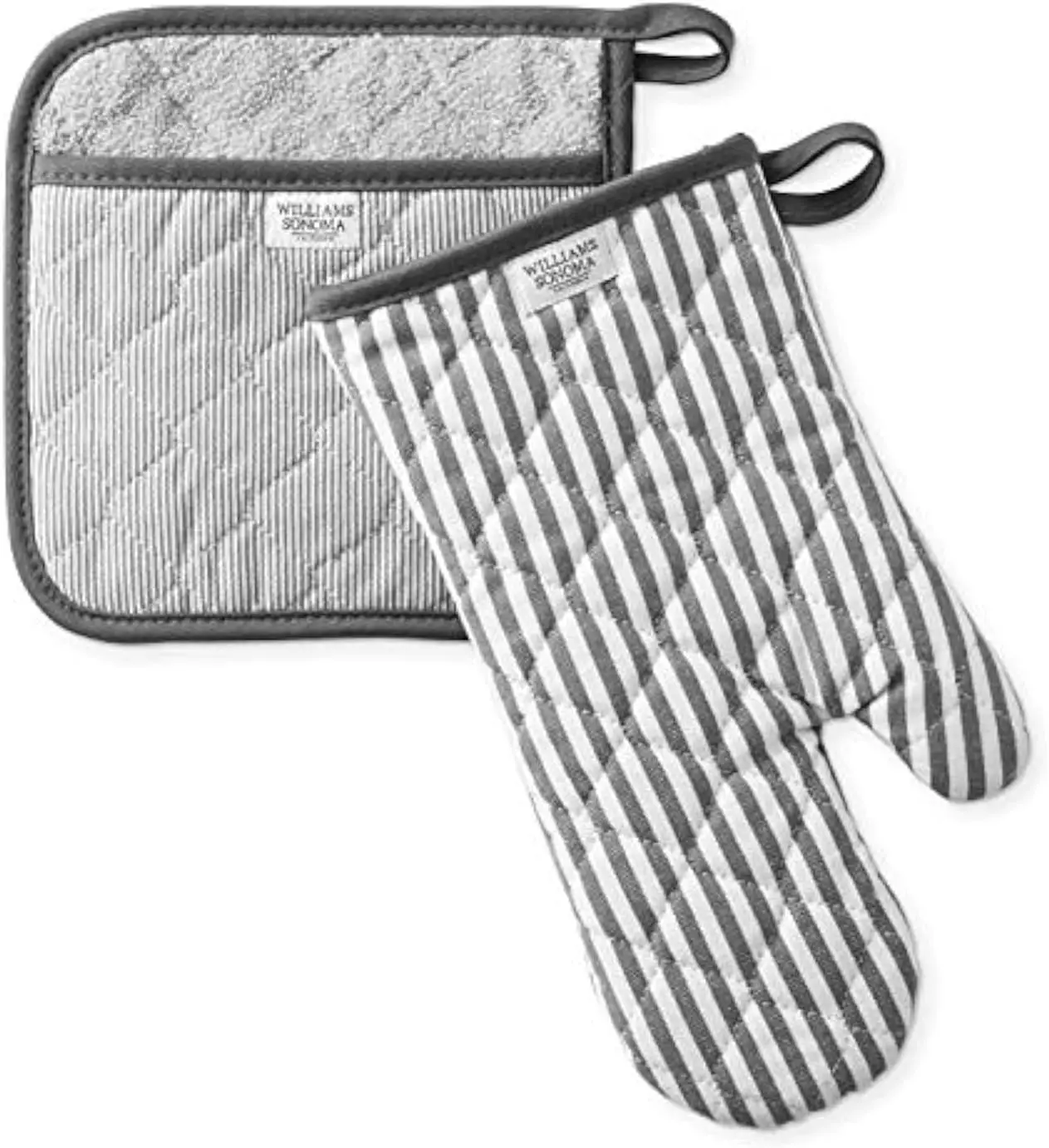 

Набор кухонных прихваток и подставок под горячее Bay Stripe в цвете Drizzle Grey, термостойкие кухонные принадлежности