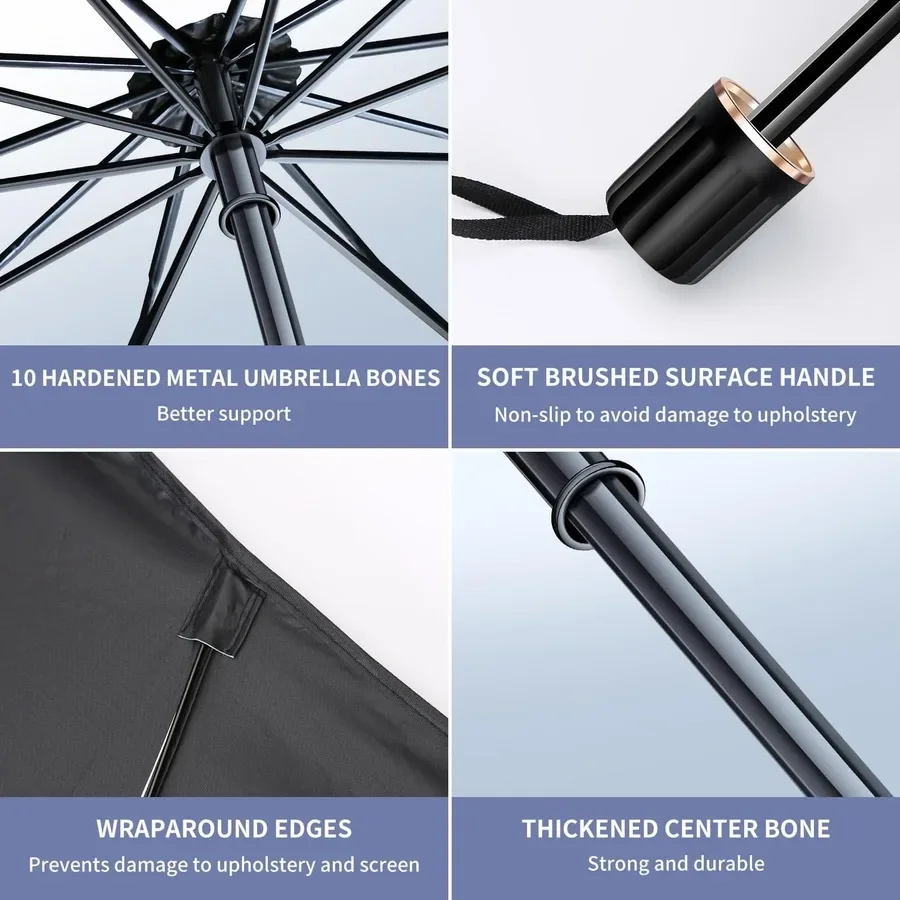 Car Sunshade Umbrella With UV Protection And Heat Insulation, Foldable Front Window Visor For Sedans SUVs