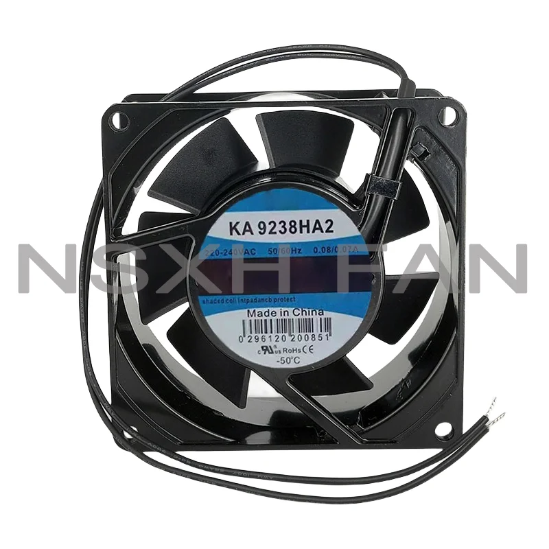 KA9238HA2 AC 220V 0.08A 92x92x38mm Server Cooling Fan