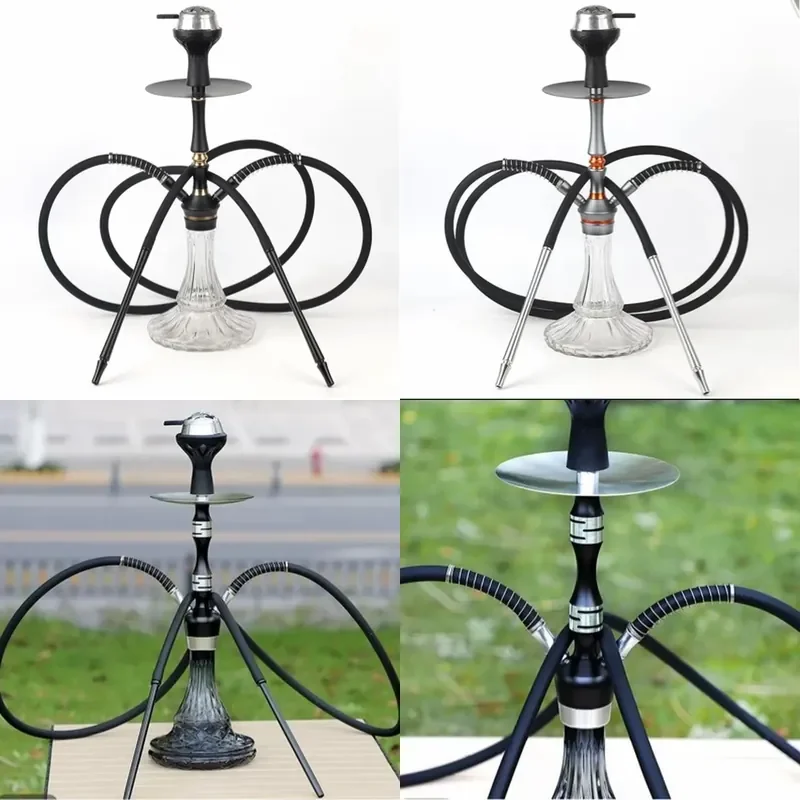 Arab shisha, medium double-tube aluminum alloy shisha, bar KTV nightclub shisha, full set