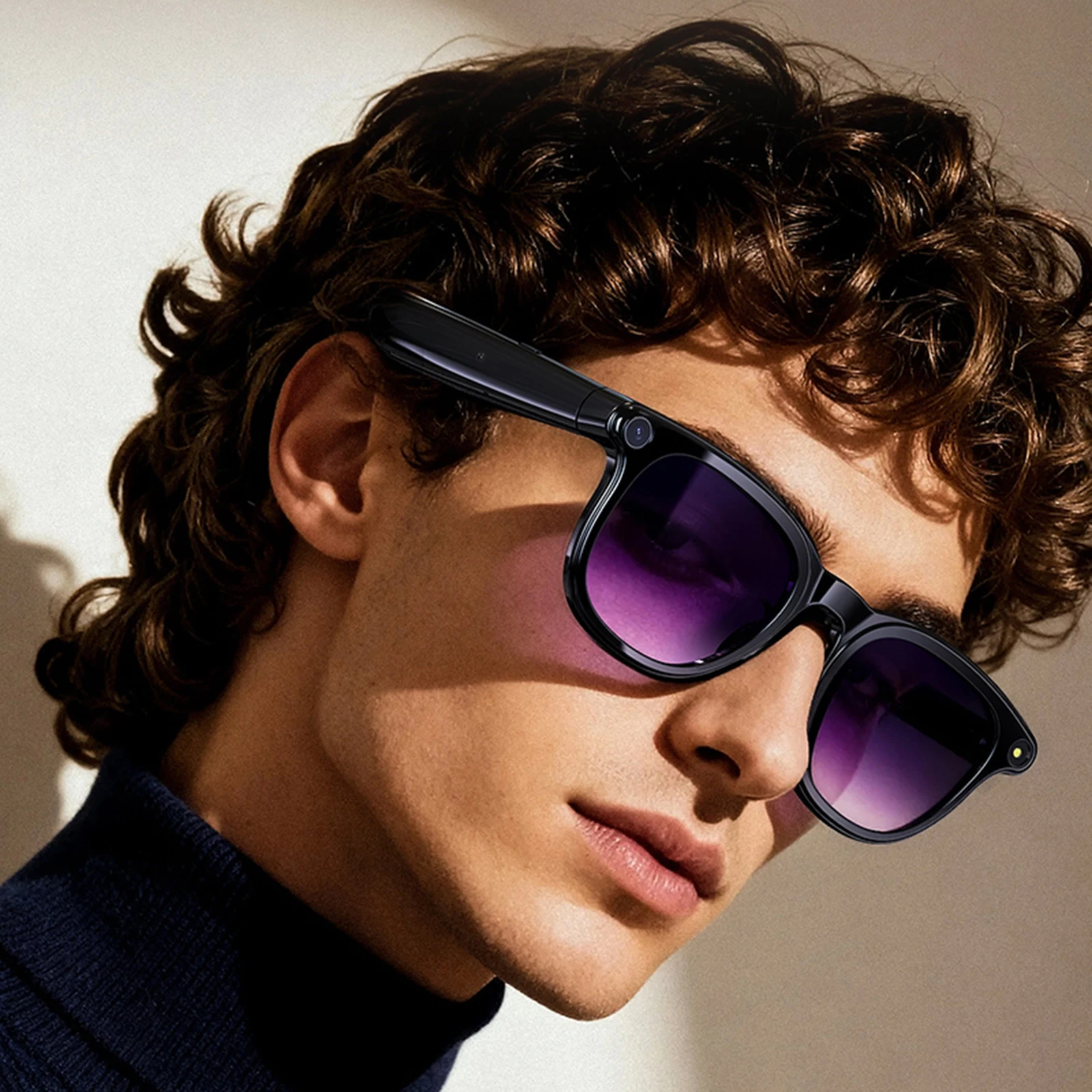 

AI Smart Glasses Bluetooth Call 1200W Anti-Shake Camera Voice Sunglasses Noise Reduction Waterproof Glasses for Business Meeting